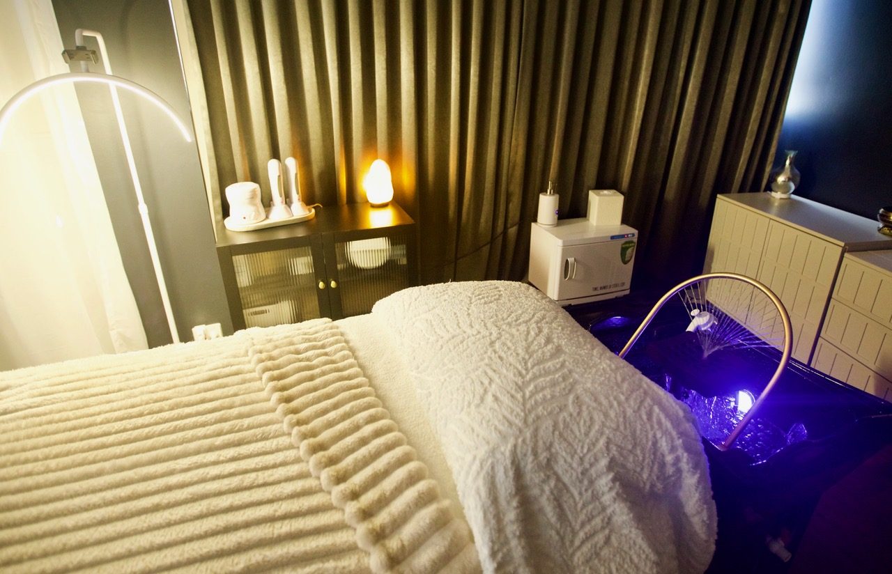 The treatment bed at Soul Spa & Beauty